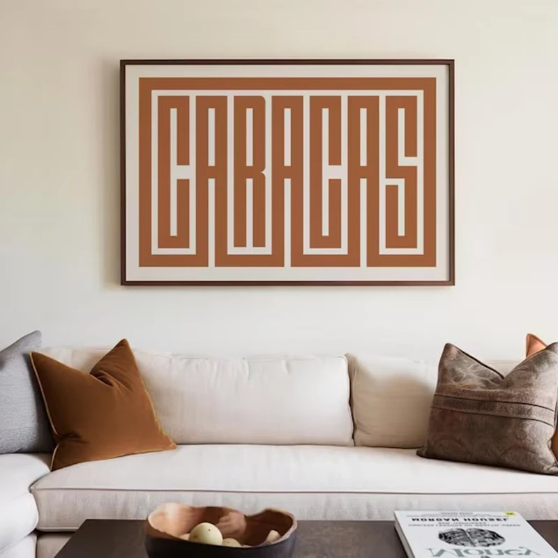 1pc frameless Canvas Painting Caracas Art - Caracas Typography Design, Caracas Venezuela Wall Art / Poster, Caracas Venezuela Pr