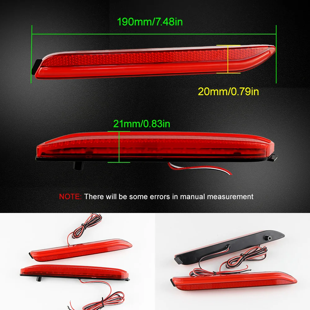 LED Rear Bumper Reflector Light for Lexus IS-F GX470 RX300 Toyota/Camry/RAV4/Sienna/Venza/Reiz/Innova Warning Lamp Brake Tail