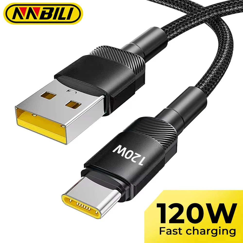 NNBILI 120W A-C und C-C Kabel Schnelles Laden Typ-C Ladekabel Datenkabel für iPhone 17 16 15 Pro Max Huawei Handy USB-C Kabel