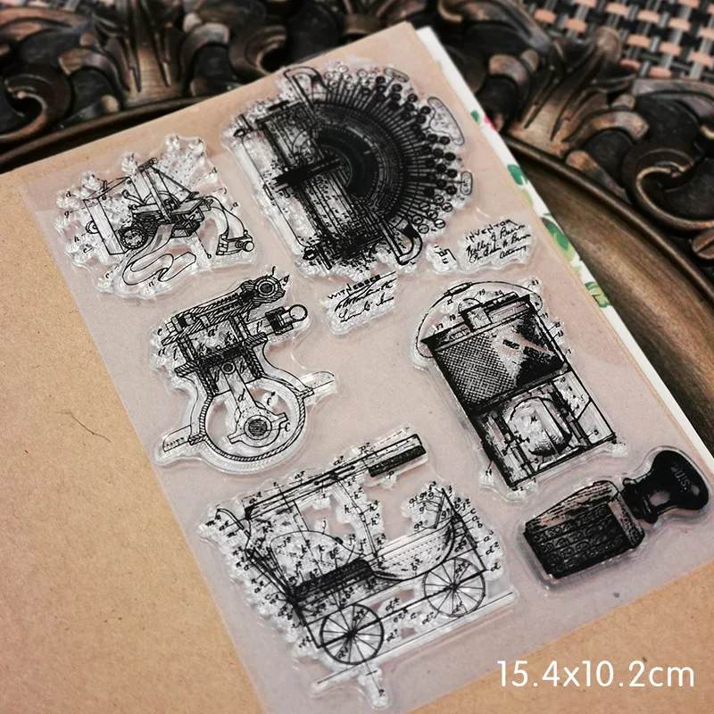 Vintage Lace Dress Landscaping Transparent Silicone Stamp Creative DIY Journal Student Supplies Stationery