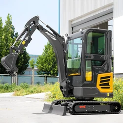 Time - and labor-saving multi-functional mini excavator with a variety of custom accessories for rock breaking