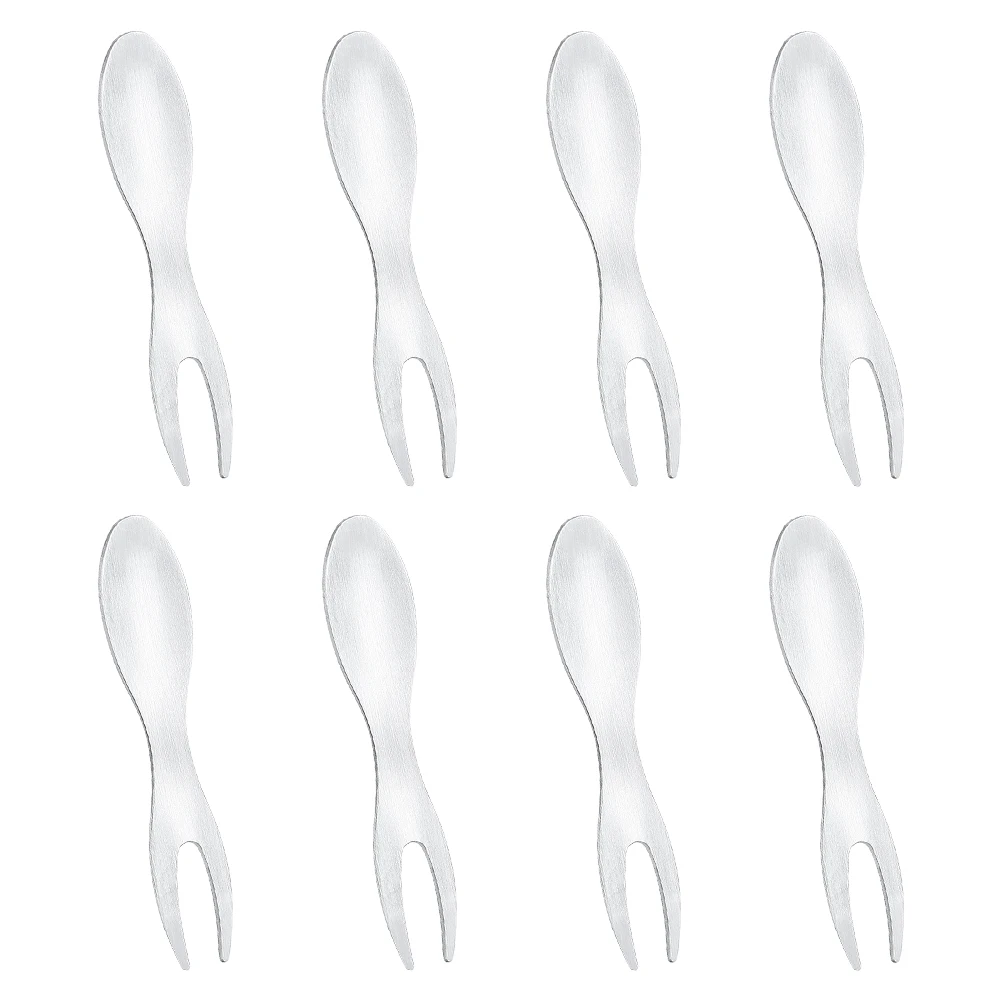 

8 Pcs Stainless Steel Corn Forks Sweetcorn Fruit Two Tine Serving Kitchen Gadgets BBQ Party Camping Picnic Tools Stainless Steel