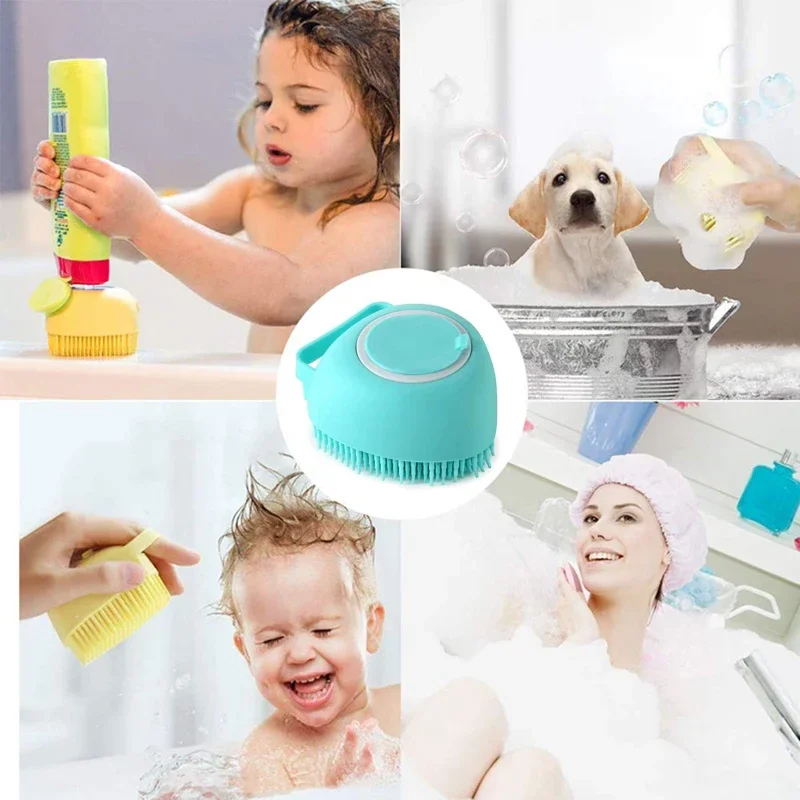 Pet Bath Brush Shampoo Massage Brush Soft Silicone Puppy Cat Comb Pet Dog Cleaning Brush for Dog Cat Shower Grooming Tool Comb