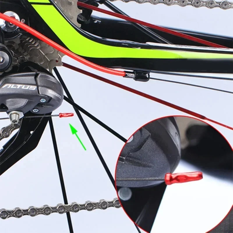 20/40Pcs Bike Inner Cable End Caps Alloy Road Mountain Bikes Brake Tips Shift Cable End Crimps