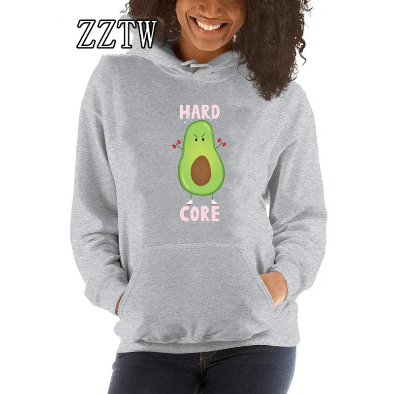 

Winter Couple Sweatshirt Cute Harajuku Cartoon Avocado Print Women Hoodies Korean Fashion Streetwear Female Pullovers Coats