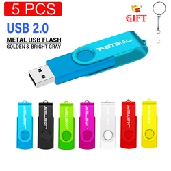5 PCS LOT USB Flash Drive 128GB Free Key Chain Pen Drive 64GB Creative Gift Memory Stick 32G Portable Pendrive 16G Shatterproof