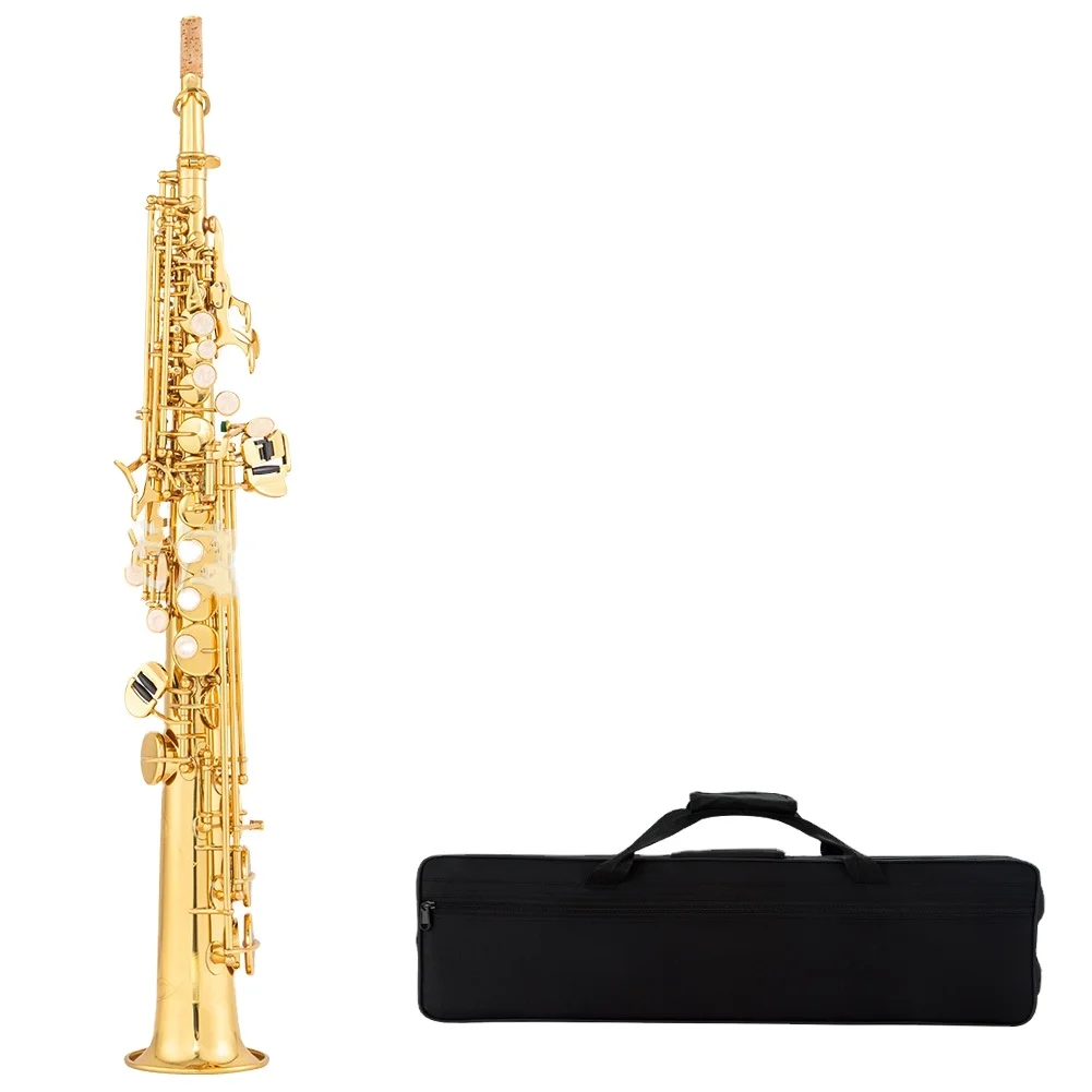 Wind Instruments with Full Set of Accessories B Flat soprano Saxophone