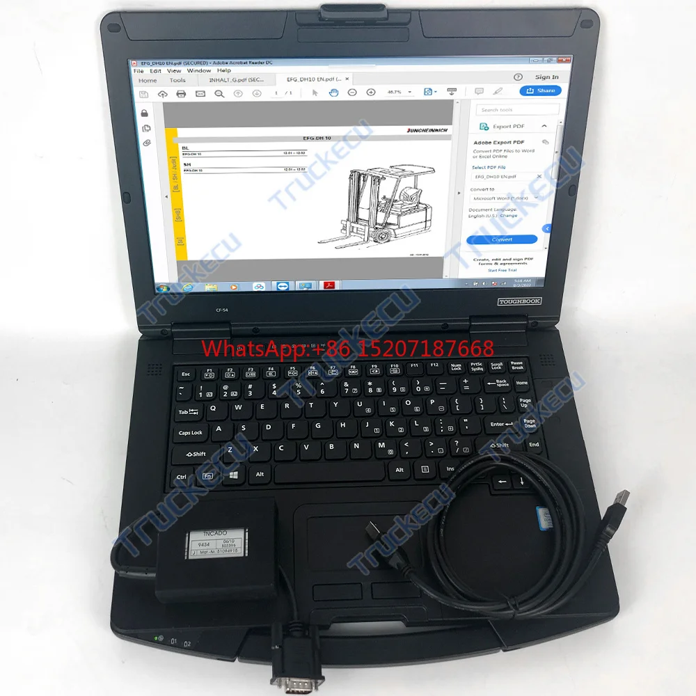 CF54 Laptop+Diagnostic tool Forklift truck Diesel Electric Judit box Incado Spare Parts user manual JUDIT-4 Jungheinrich