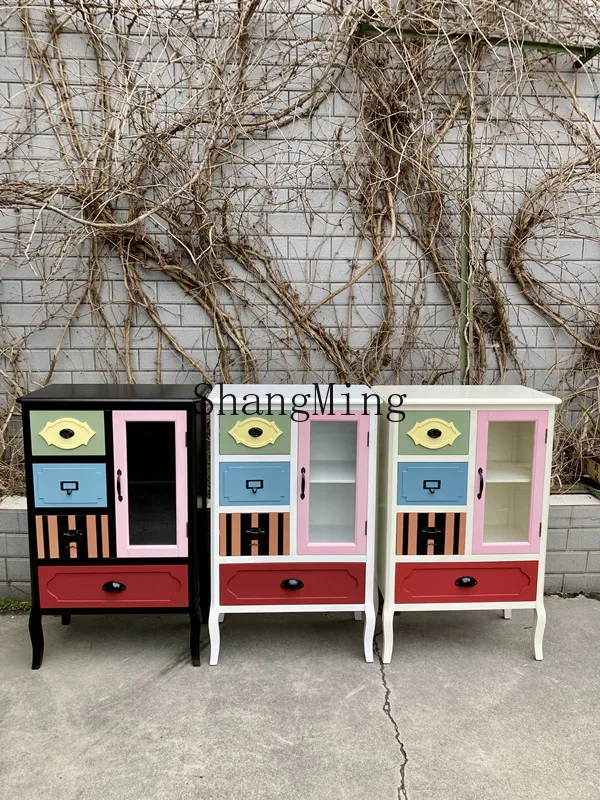 خزانة تخزين جانبية ملونة CL، خزانة زخرفية بسيطة وحديثة #4