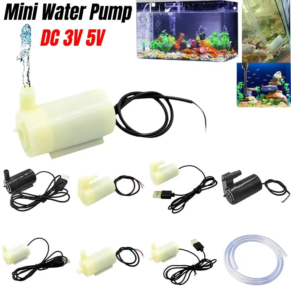 Dc 3V 5V pompa dell\'acqua sommergibile in miniatura pompa di aerazione per animali domestici acquatici adatta per acquari fontane per acquari