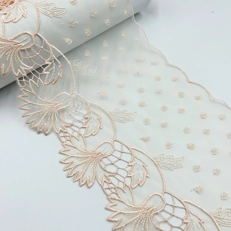 20Yards Floral Embroidered Lace Trim Skirt Hem Underwear Sewing Craft DIY Apparel Fabric Dress Lace Lingerie