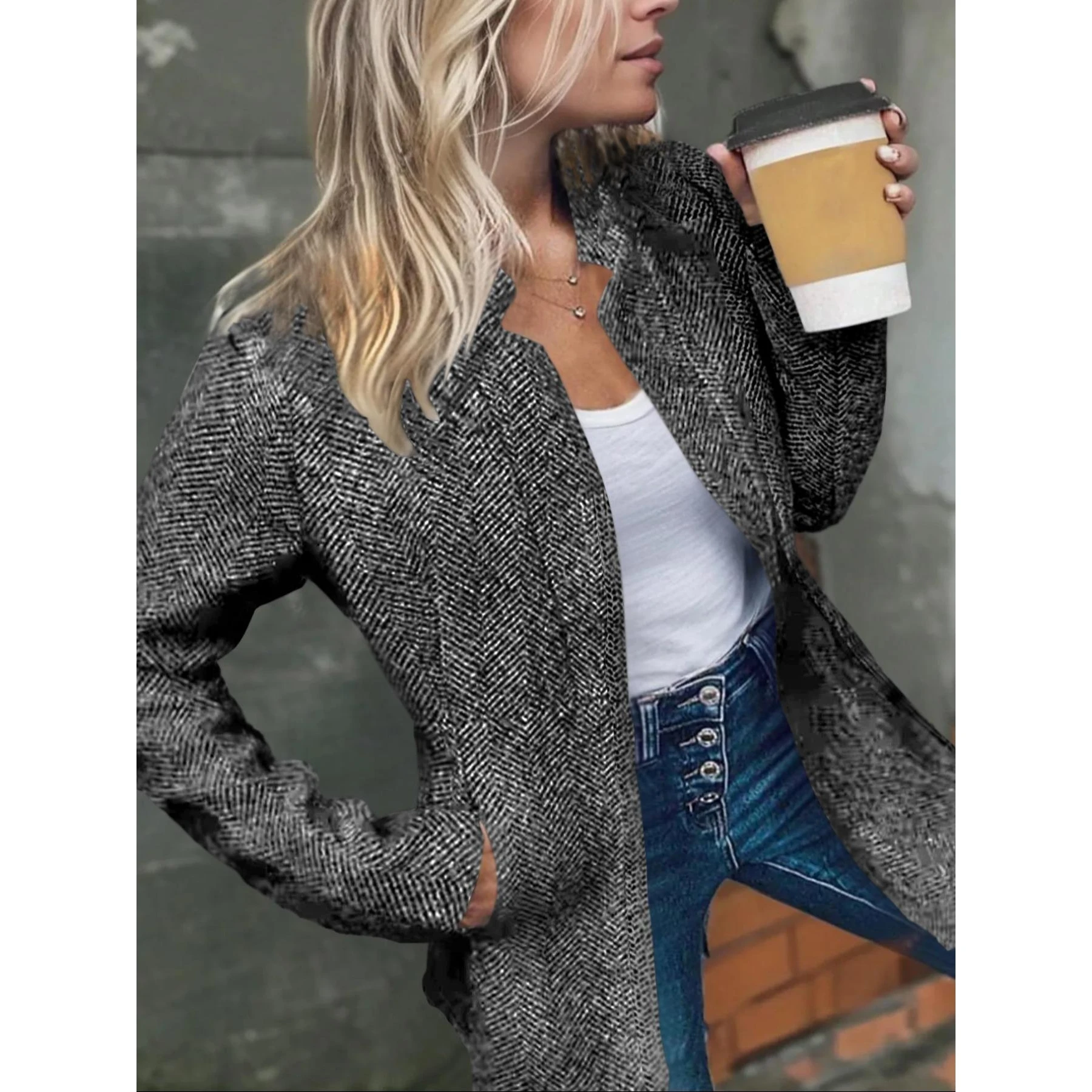 Gruby wełniany płaszcz damski – Street Fashion Co recenzja i cena