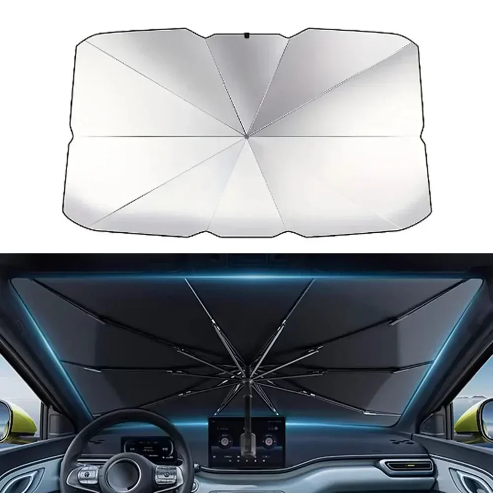 Folding Car Sunshade Umbrella Front Windshield Heat Insulation Sun Protector for Vehicle Interior Summer Travel Car Accessories