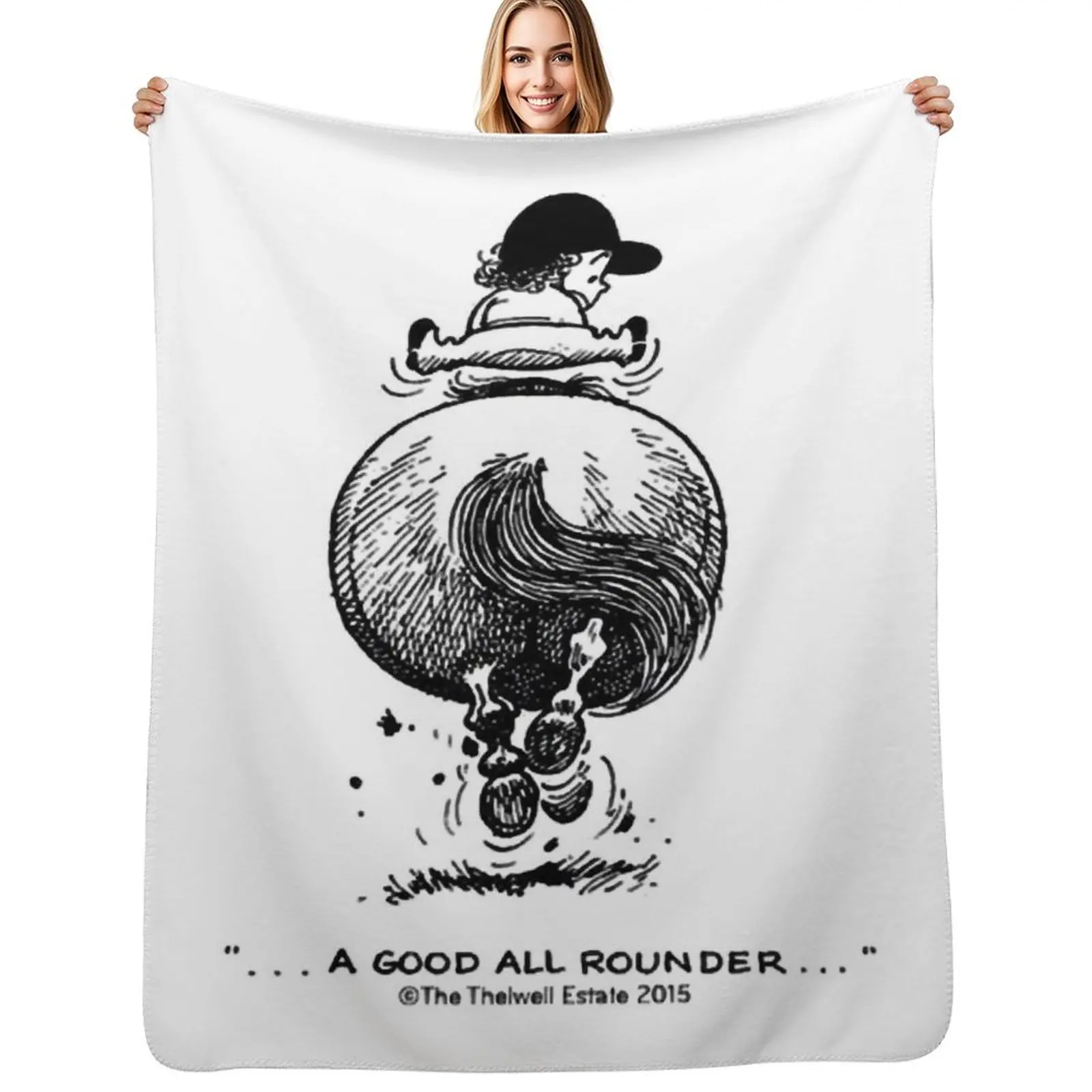 

PonyGalopp Thelwell Cartoon Throw Blanket blankets and throws Flannel Decorative Sofas heavy to sleep Blankets