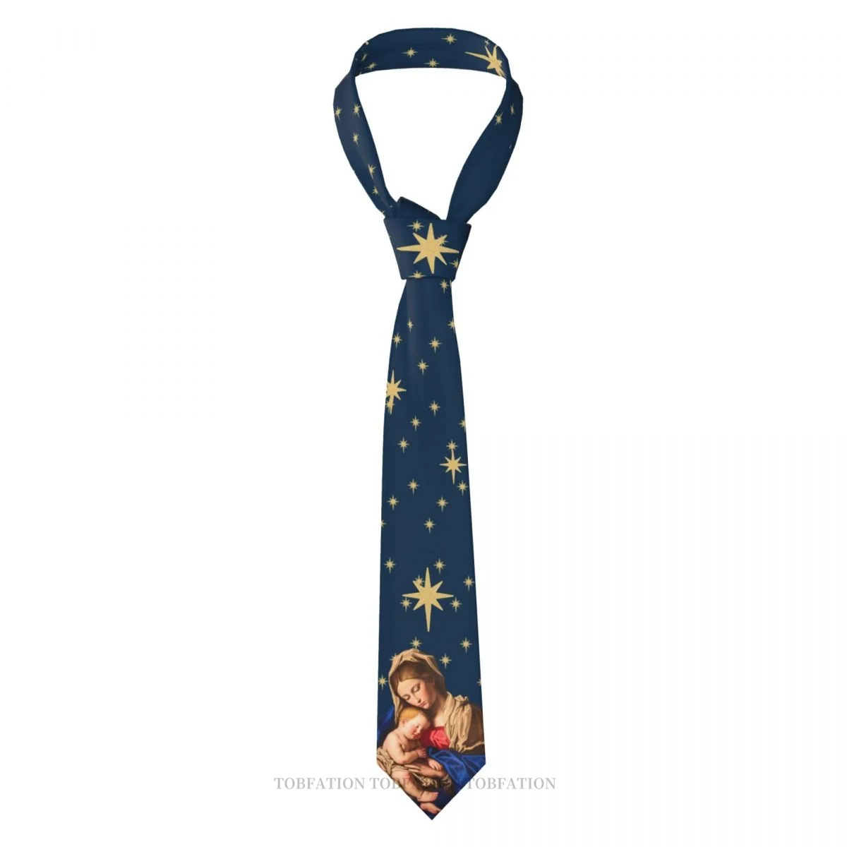 

Madonna & Child Christmas 2 Men Ties 3D Printed Hip-Hop Street Business Wedding Party Shirt Accessories