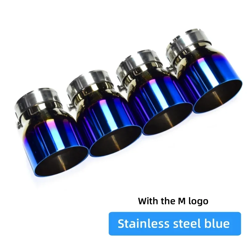Black Stainless Steel Muffler For BMW M2 M3 M4 Tailpipe Exhaust Pipe Tip Nozzle F80 F82 F83 F84 F87 Models