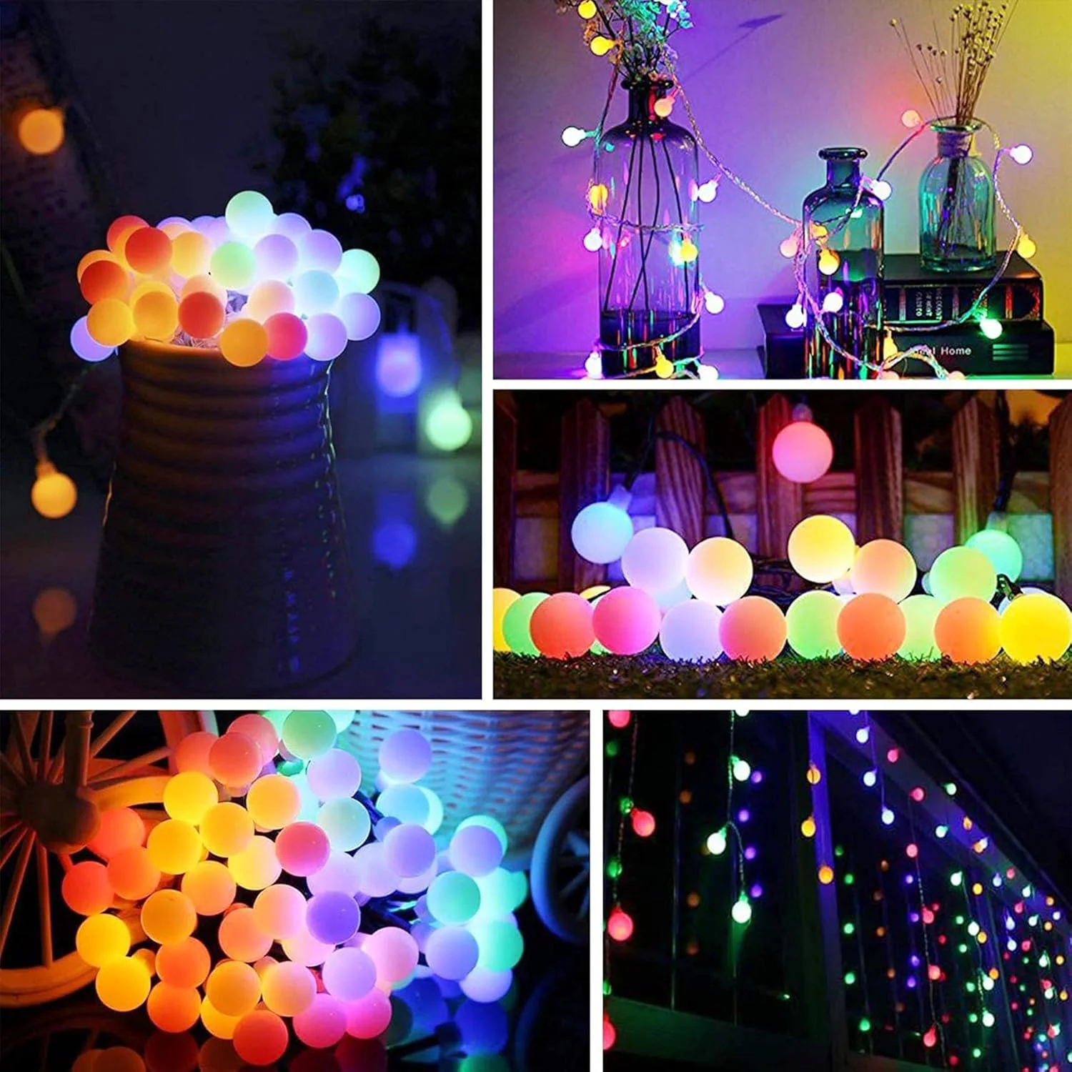 Solar-Powered String Lights, 20 LED/50 LED/100 LED Solar-Powered, Button Control, Suitable for Outdoor Gardens, Bedrooms, Indoor