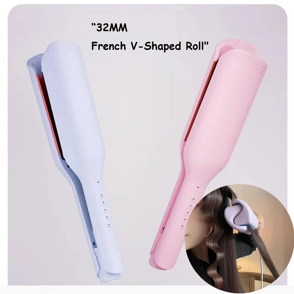 

Electric Hair Curler Wave Iron 32mm Large Volume Wave Hair Fluffy Hair Lasting Styling Lazy Egg Roll Head Crimper Curl Iron