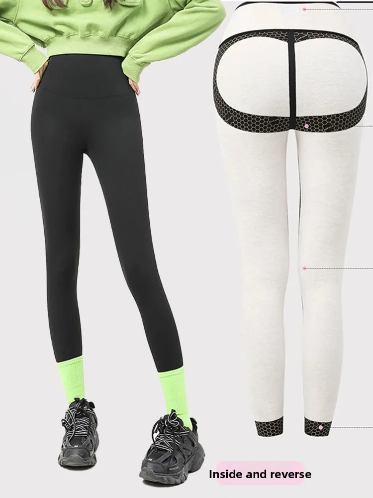 

Camere шелковые штаны для йоги женские зимние плюс бархатная теплая верхняя одежда Sl arkskin Design No Trace Bot School Recruit...