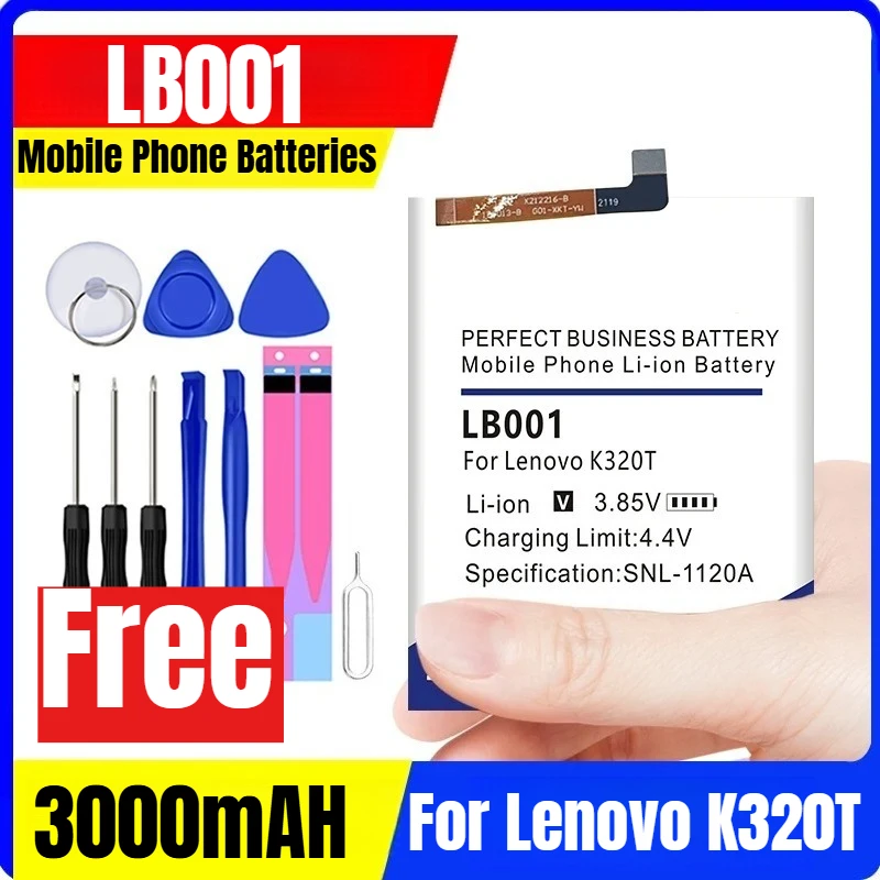

LB001 3.85V 3000mAH Mobile Phone Batteries for Lenovo K320T