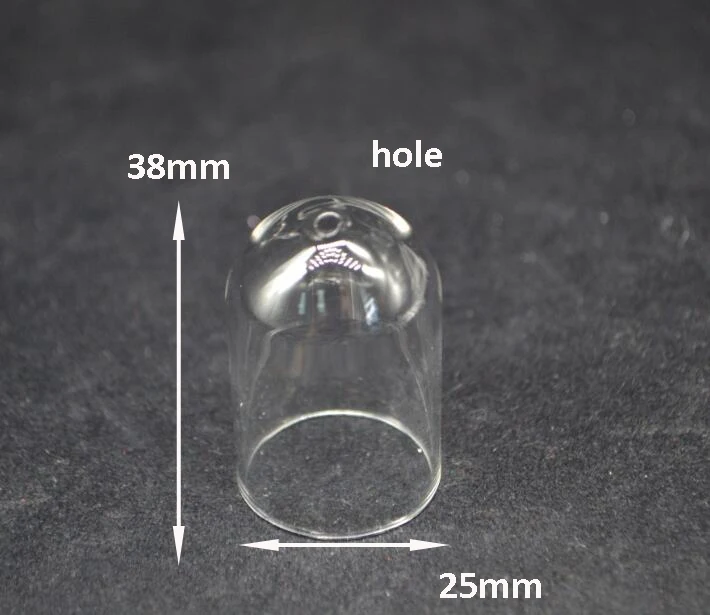 50pcs Cylindrical Glass Cover 38*25mm with Accessories Metal Caps Can Do as Necklace Pendant Decorative Pendant Jewelry