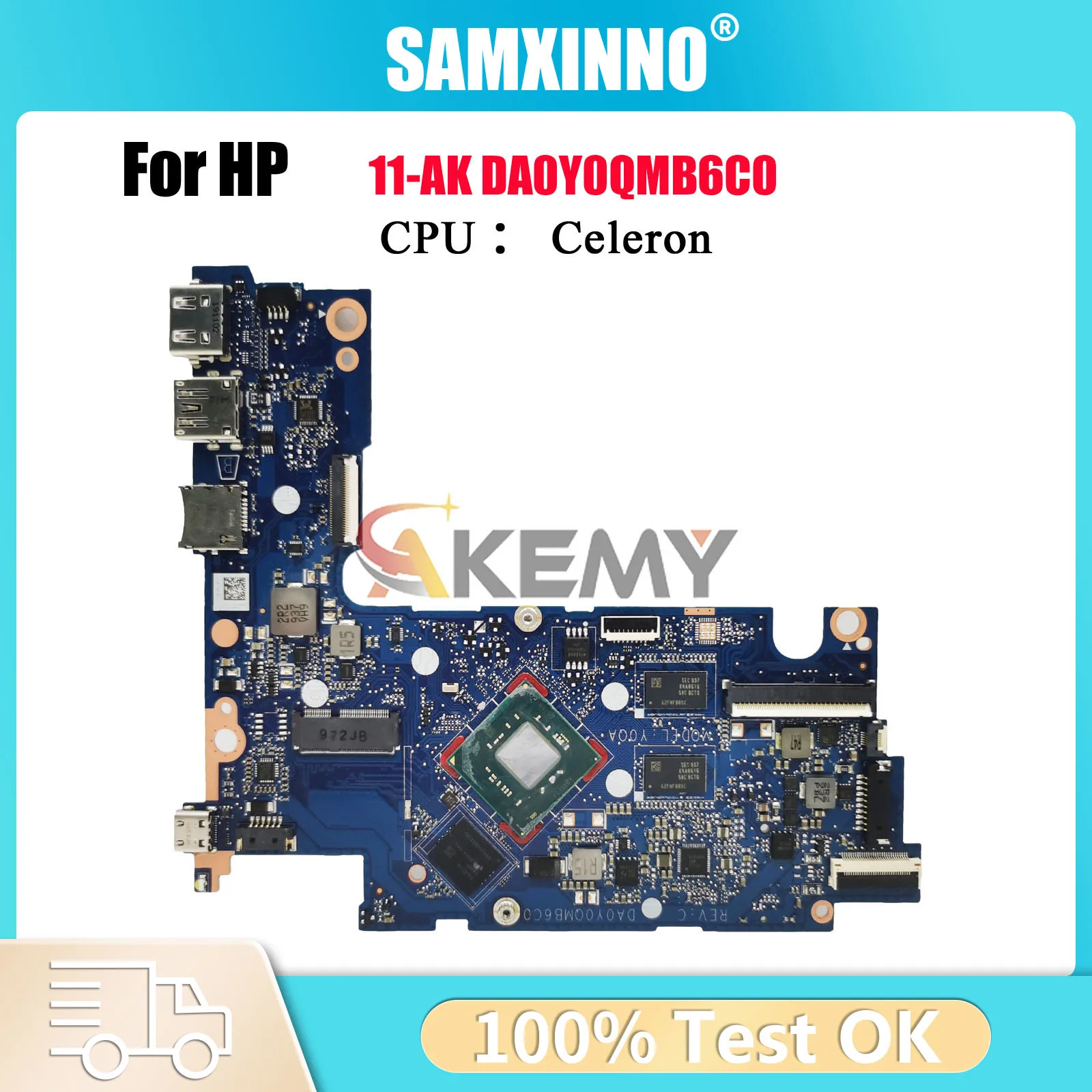 

DA0Y0QMB6C0 Laptop Motherboard For HP Stream 11-AK With N4000 CPU 2GB RAM L44435-601 L45828-601 100% Fully Tested