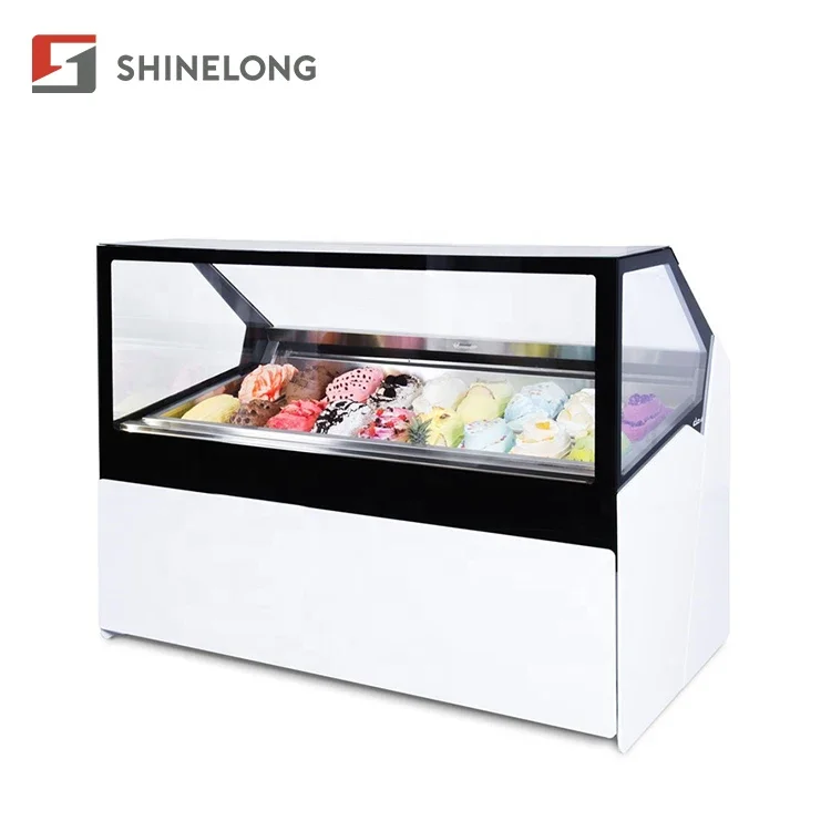 Commercial Ice Popsicle Display Case Refrigeration Equipment Counter Upright Italian Ice Cream Display Freezer