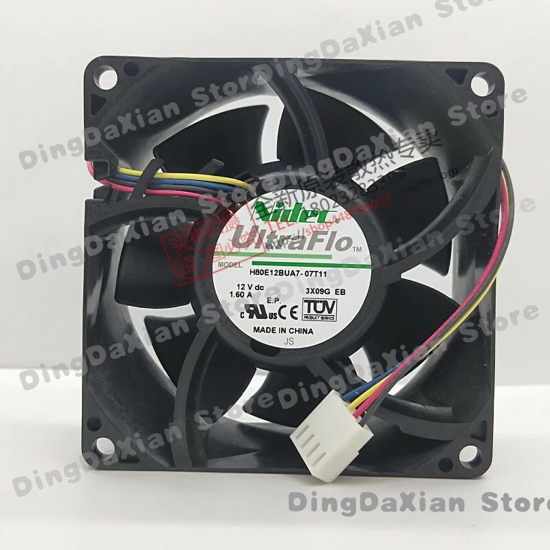 

D 1PCS 12V 1.60A 4-Pin PWM Cooling Fan For Nidec V60E12BS1B5-07T11 60×60×38mm 6CM UltraFlo