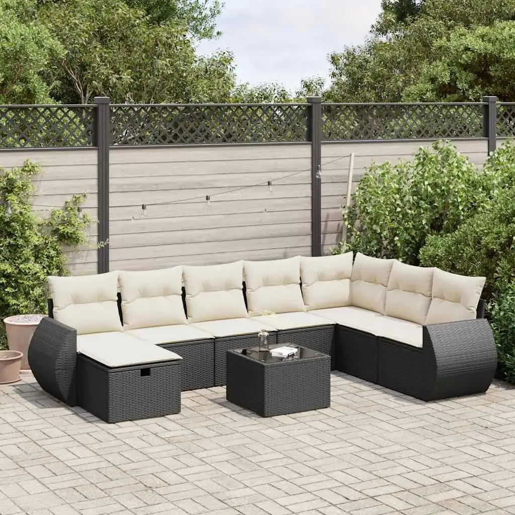 

Elegant Black Garden Sofa Set Modern Outdoor Furniture Comfortable Seating for Patios and Backyards Durable Waterproof Design