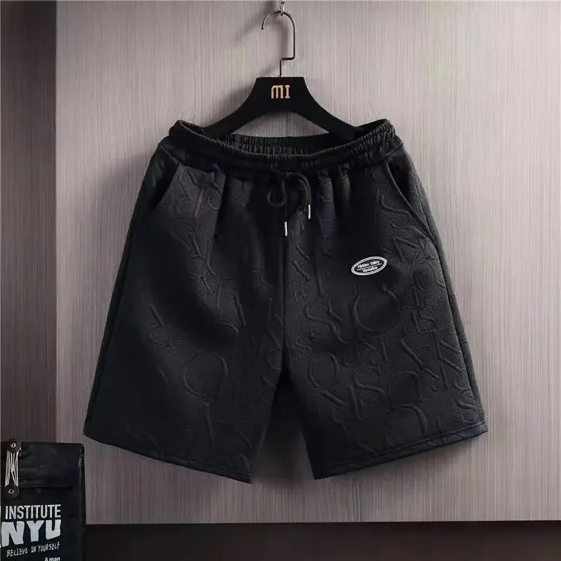 Shorts for Men 2026 Summer Running Casual Jogging Black Sport Short Pants Letter Print Drawstring Loose Dry Gym Beach Short Man