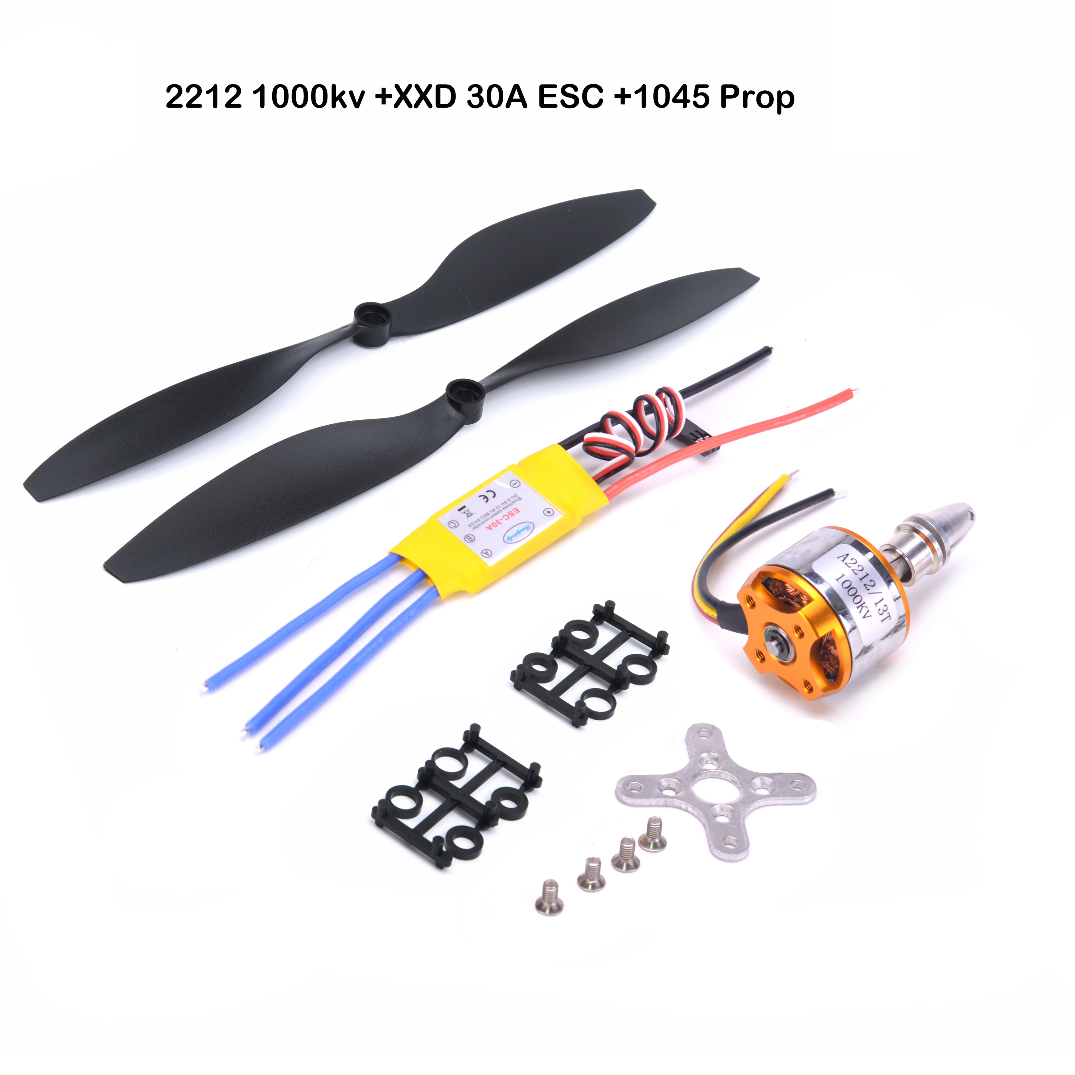 A2212 2212 1000KV Motor Outrunner sin escobillas 30A ESC sin escobillas para F450 S500 S550DIY RC Quadcopter hexacóptero multirotor