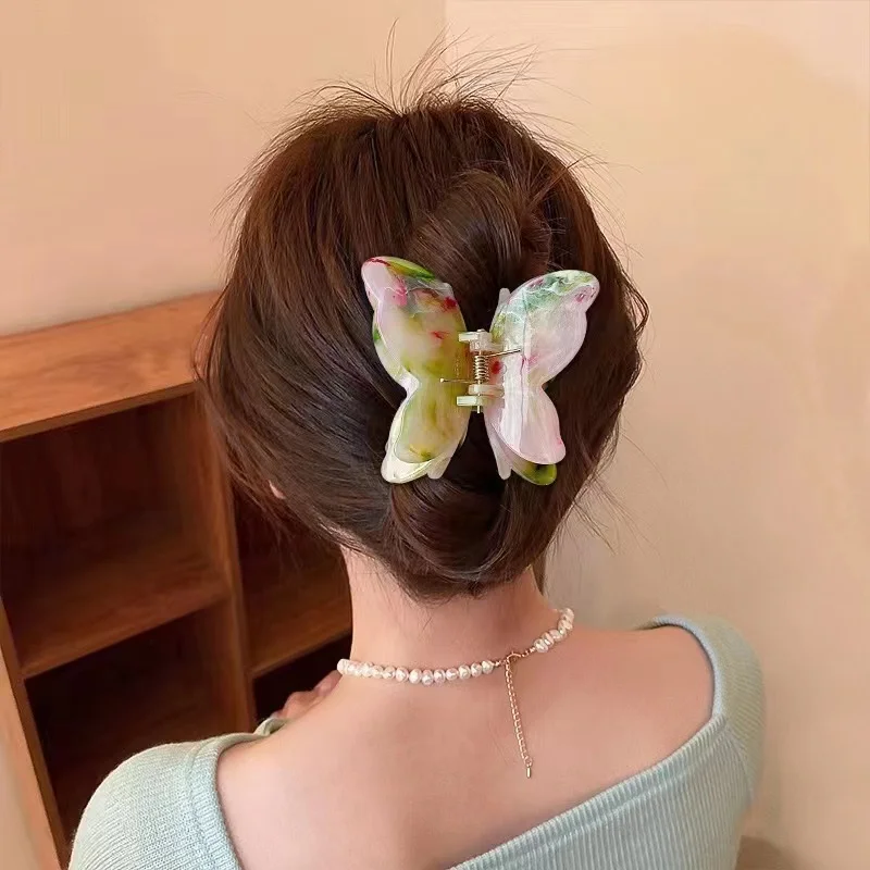 New Romantic Large Butterfly Grab Clip Style Internet Red Hair Clip Headwear