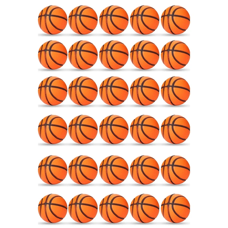 

30 Pieces Mini Basketball Party Favors Mini Stress Ball Basketball Bouncy Ball,Mini Foam Sports Ball, For School Reward