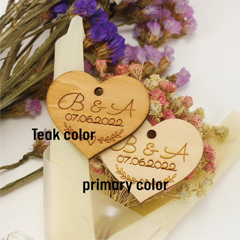 Thank you tags, wooden tags, wedding favor tags, personalised gift tags, set of 50 pc