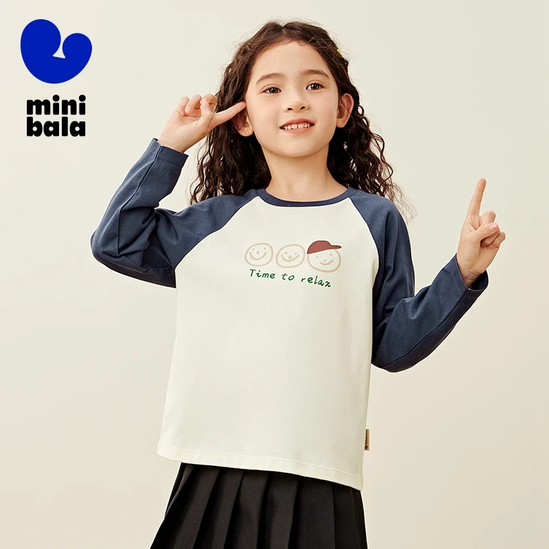 

Mini Bala T-Shirt with Raglan Sleeves for Boys and Girls Parent-Child Family Top