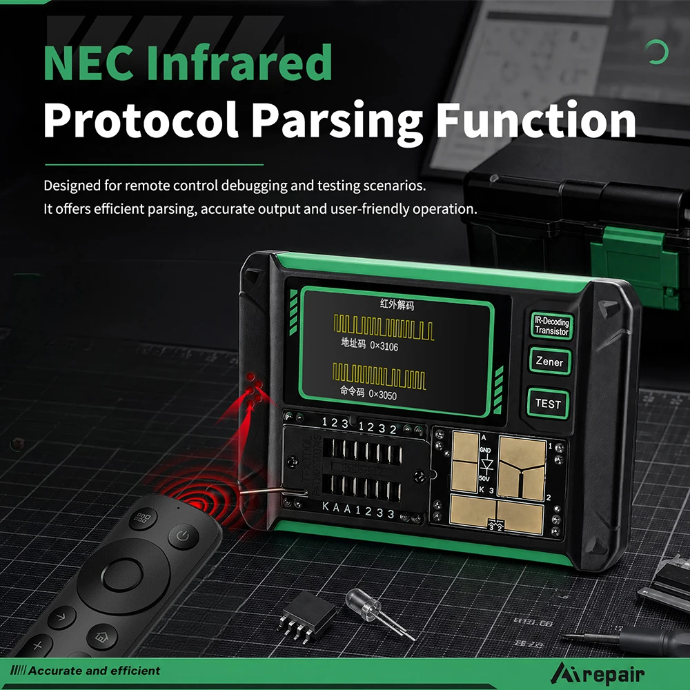 LCR-AR1 Transistor Tester, Capacitance, Resistance and MOSFET Tester, Multifunction Multimeter, Type-C Port