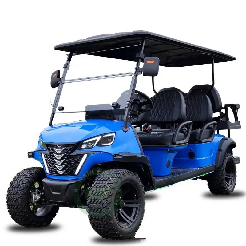 New Energy Vehicle Off Road Street Legal 48V 72V Lithium Battery Carts Car Buggy 2 Seater Electric Golf Cart With Cargo