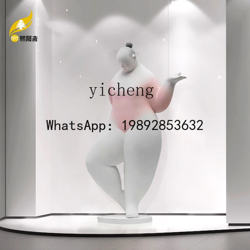 X1  modern simple abstract fat female body fiberglass sculpture soft decoration modern art floor ornament decor