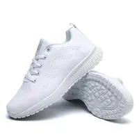Femmes Chaussures Décontractées Mode Respirant Marche Maille FlatShoesSneakers Blanc Femme Chaussures 5