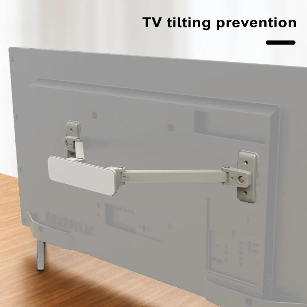 Soporte de Tv sin perforaciones, ajustable, anticaída, fácil instalación, correas de seguridad para puertas a prueba de bebés, ventanas planas