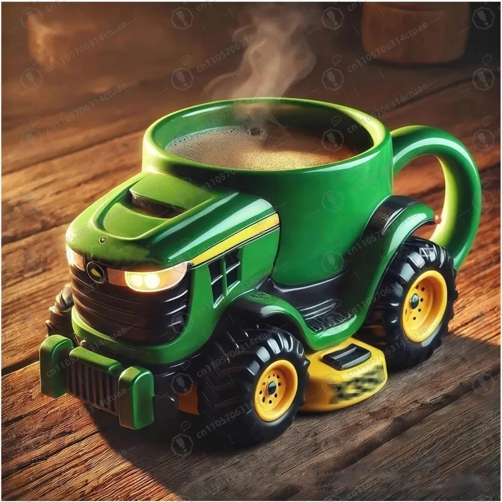 

Handcrafted Semi-Trailer Shaped Coffee Mug 11 Ounces Tractor Design Creative Gift for Farm And Truck Lovers Coffee Cup