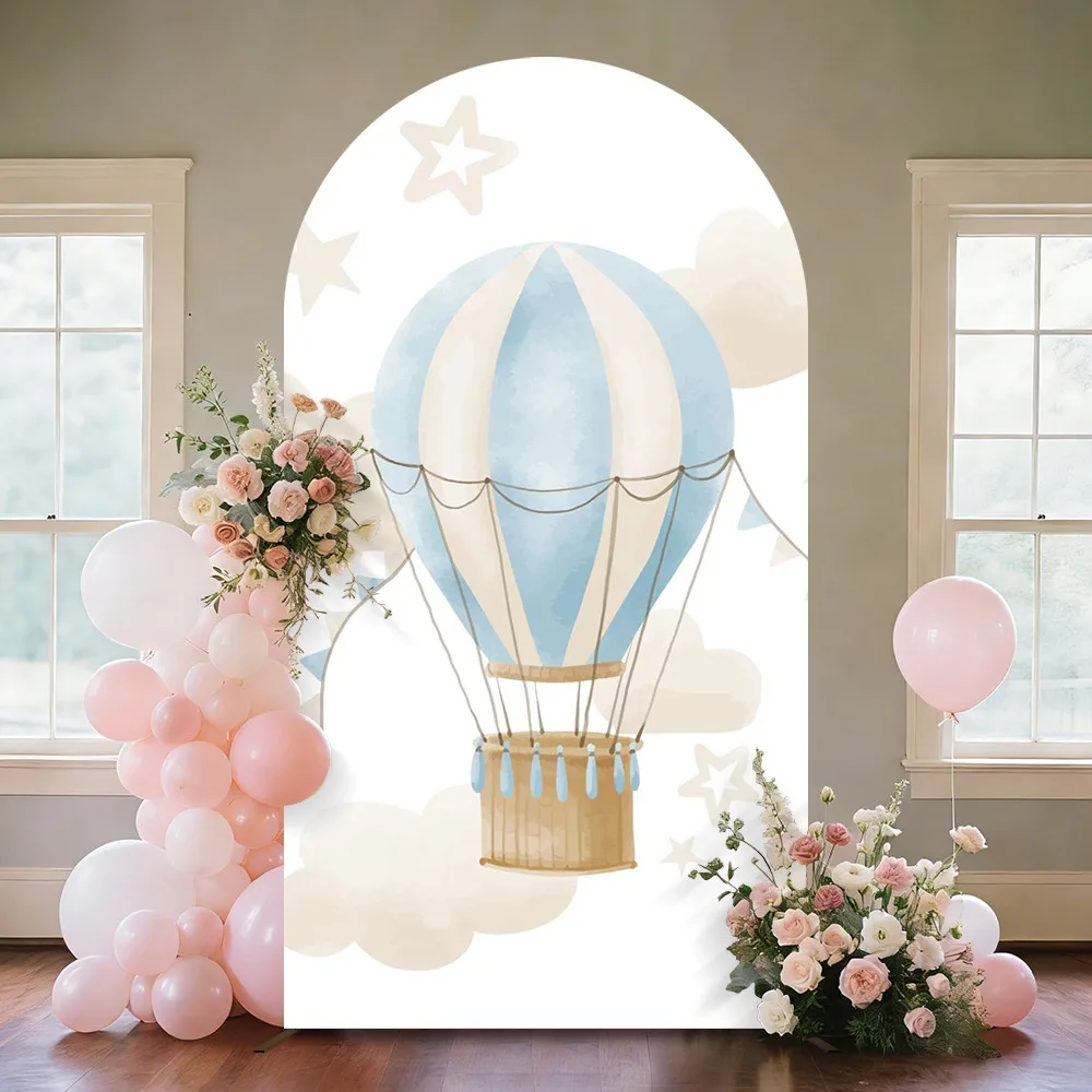 

Детский арка с плюшевым мишкой на первый день рождения, синий воздушный шар, украшение для детского душа, арочные настенные покрытия, эластичный фон