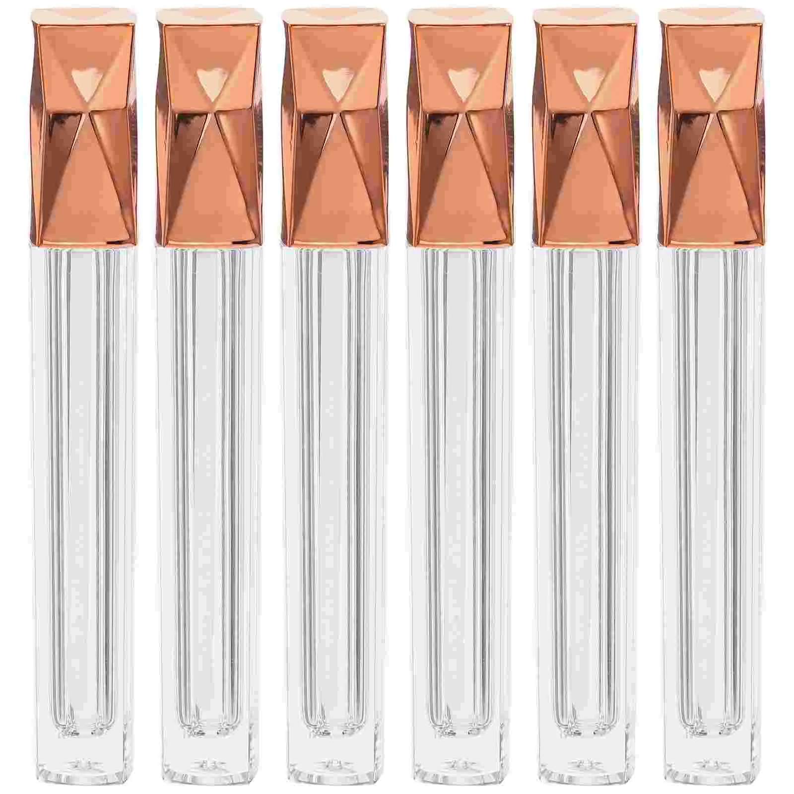 

15 Pcs Lipstick Tube Gloss Applicator Tubes Bottles Refillable Honey Plastic Lip-glaze 5ml Color Containers with Funnel