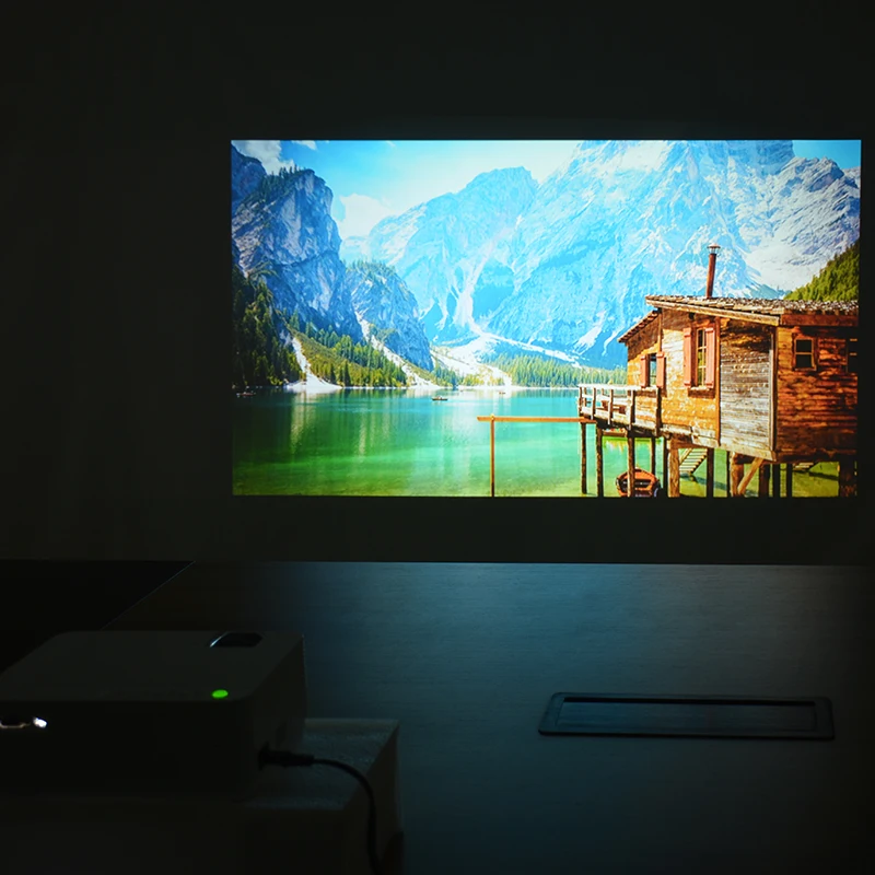 Proyector WIFI con Función de Duplicación de Pantalla para Teléfono Móvil, Proyector HD 4K para Cine en Casa, Proyector de Video para Teléfono Inteligente 1080P con