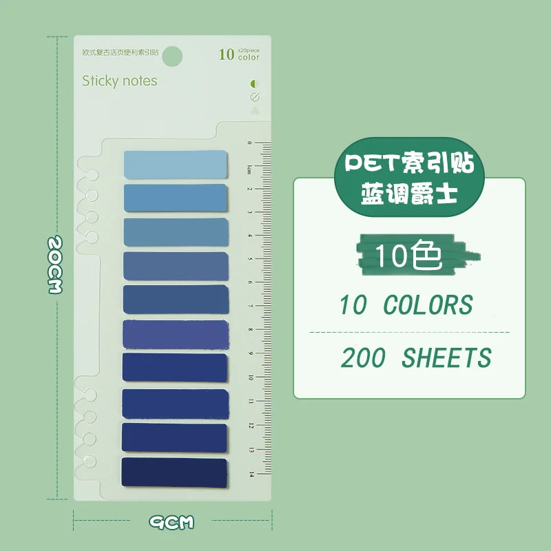 200Pc Index Tabs Self Adhesive Page Markers Transparent Waterproof Sticky Notes Posted ItClassify Files Flags Stationery