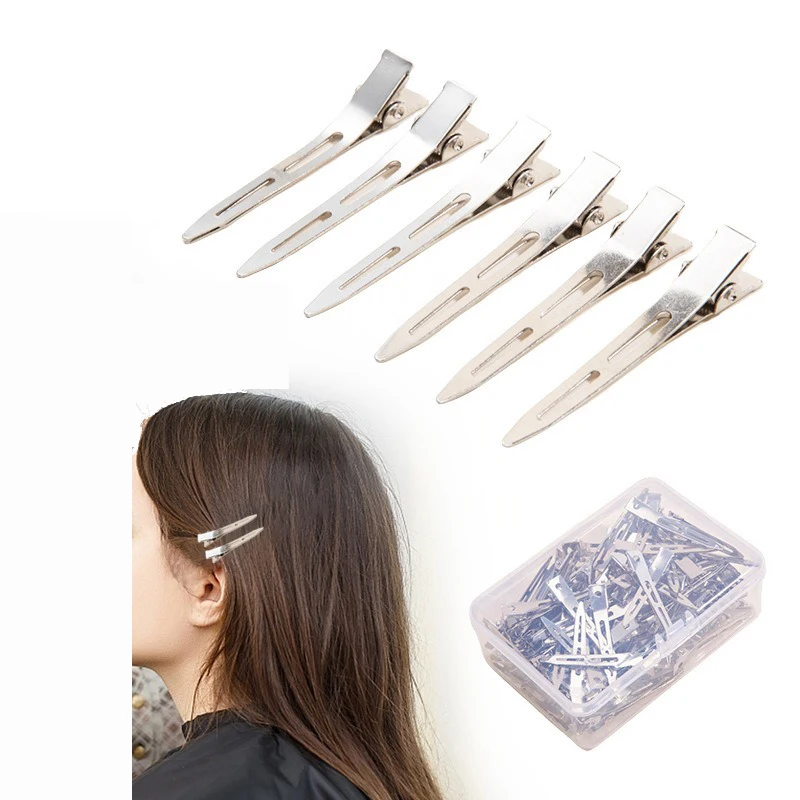 10 Pcs Hairdresser Clips Professional Ladies Metal Hair Salon Clips Makeup Barber Fixed No Crease Hair Pin Curl Styling Tool