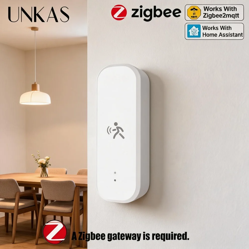 Zigbee2MQTT 10G Mm Wave Radar Motion Sensor Smart Human Body Sensor with Illuminance Temperature Humidity Zigbee with 4 in 1