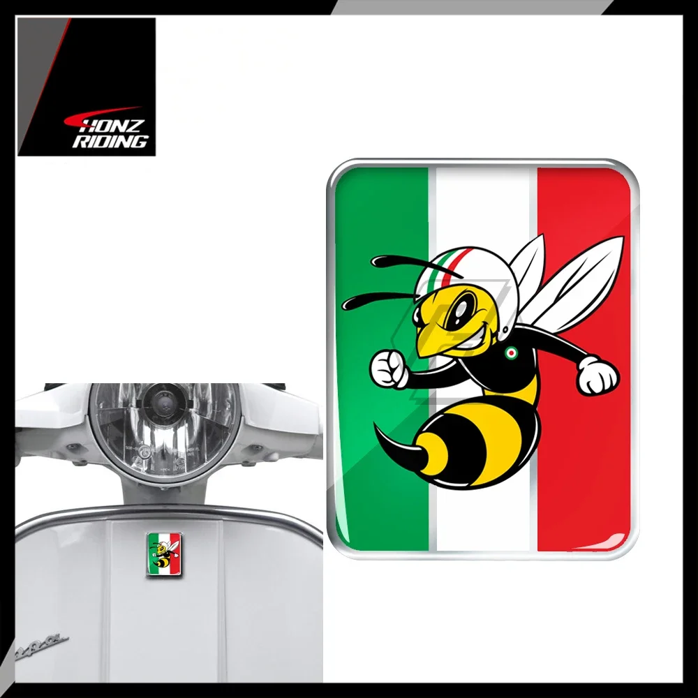 ملصق شعار Vespa ، شارة أمامية ، علم إيطالي ، دبور ميو ، ملصق ثلاثي الأبعاد ، GTS ، GT ، ET ، PX