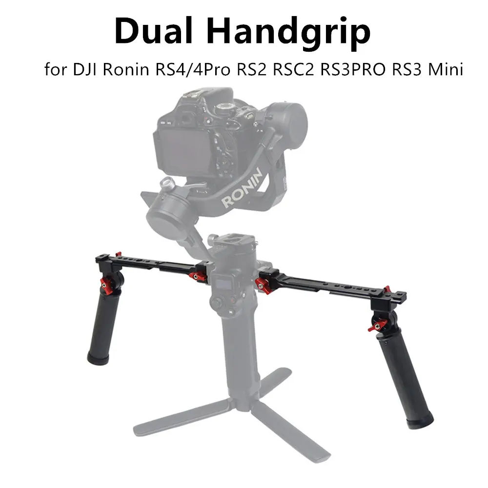 

Двойная рукоятка из углеродного волокна для DJI Ronin RS4/4Pro RS2 RSC2 RS3PRO RS3 Мини-подвес с двойной ручкой и портом рельса НАТО для холодного башмака