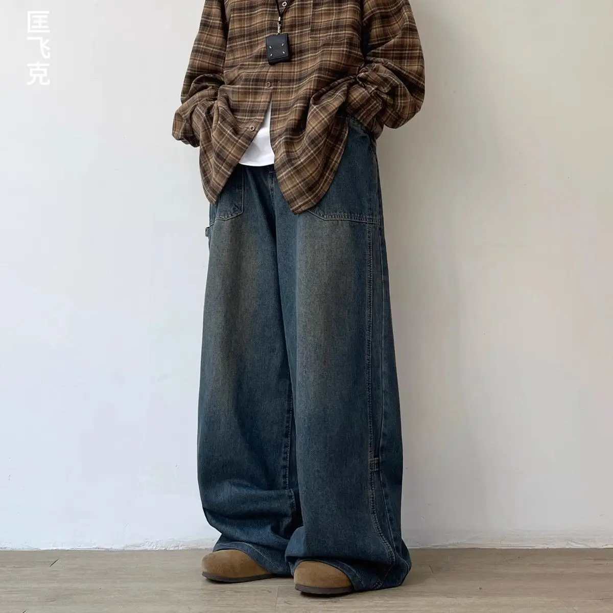 2024 Summer American Street Men and Women Trendy Retro Straight Tube Loose Jeans Couple Washed Wide Leg Casual Pants y2k